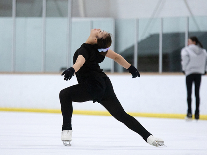 Figure Skater Amanda Hsu on the ice
